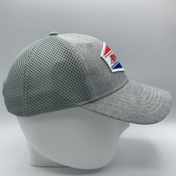 NEW AMSOIL Light Gray Sewn Logo Patch Mesh Snapback Baseball Cap Hat - Picture 3 of 10